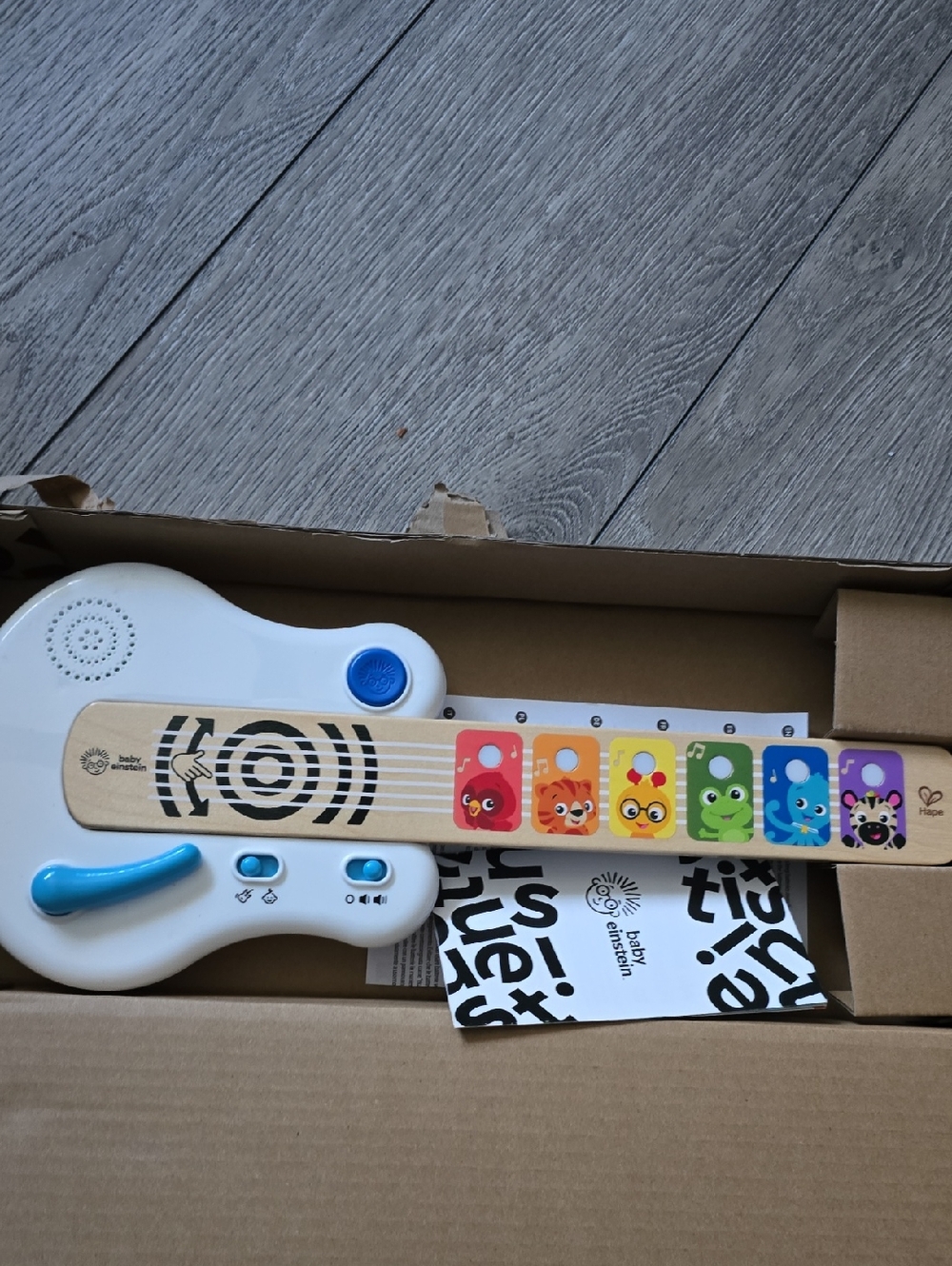 Baby Einstein Strum Along Songs Magic Touch Wooden Toy Guitar with Whammy Bar